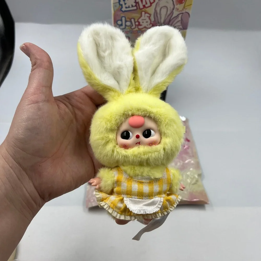 Baby Three Miniature Bunny Yellow Bunny Boba Eyes Vinyl Plush Toy Blind Box Conf